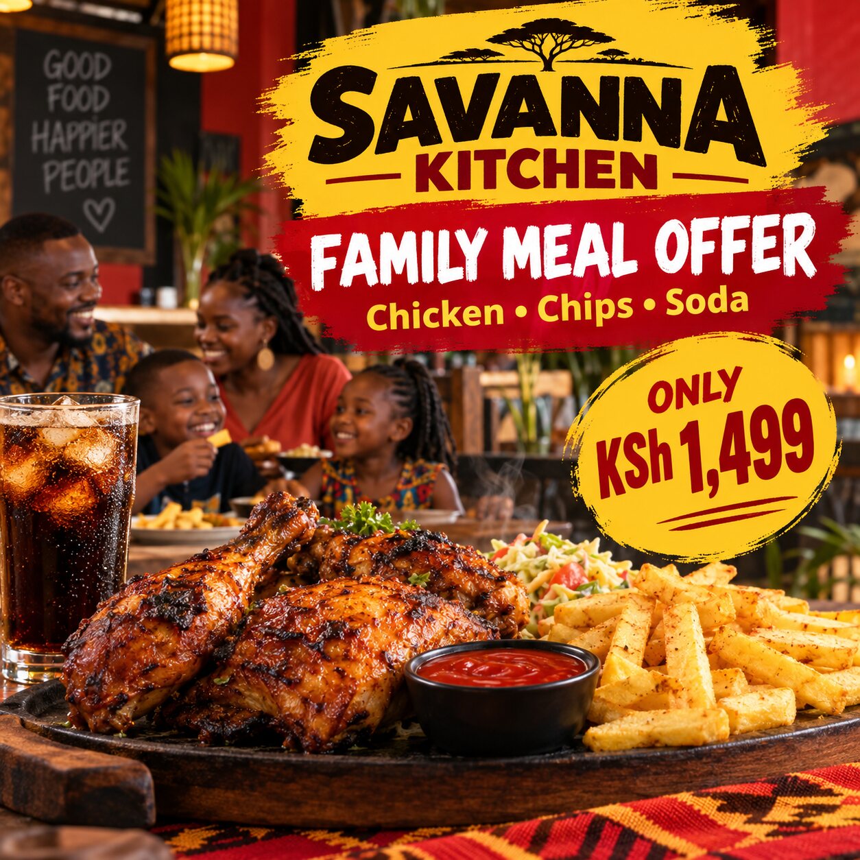 Restaurant Family Meal poster sample