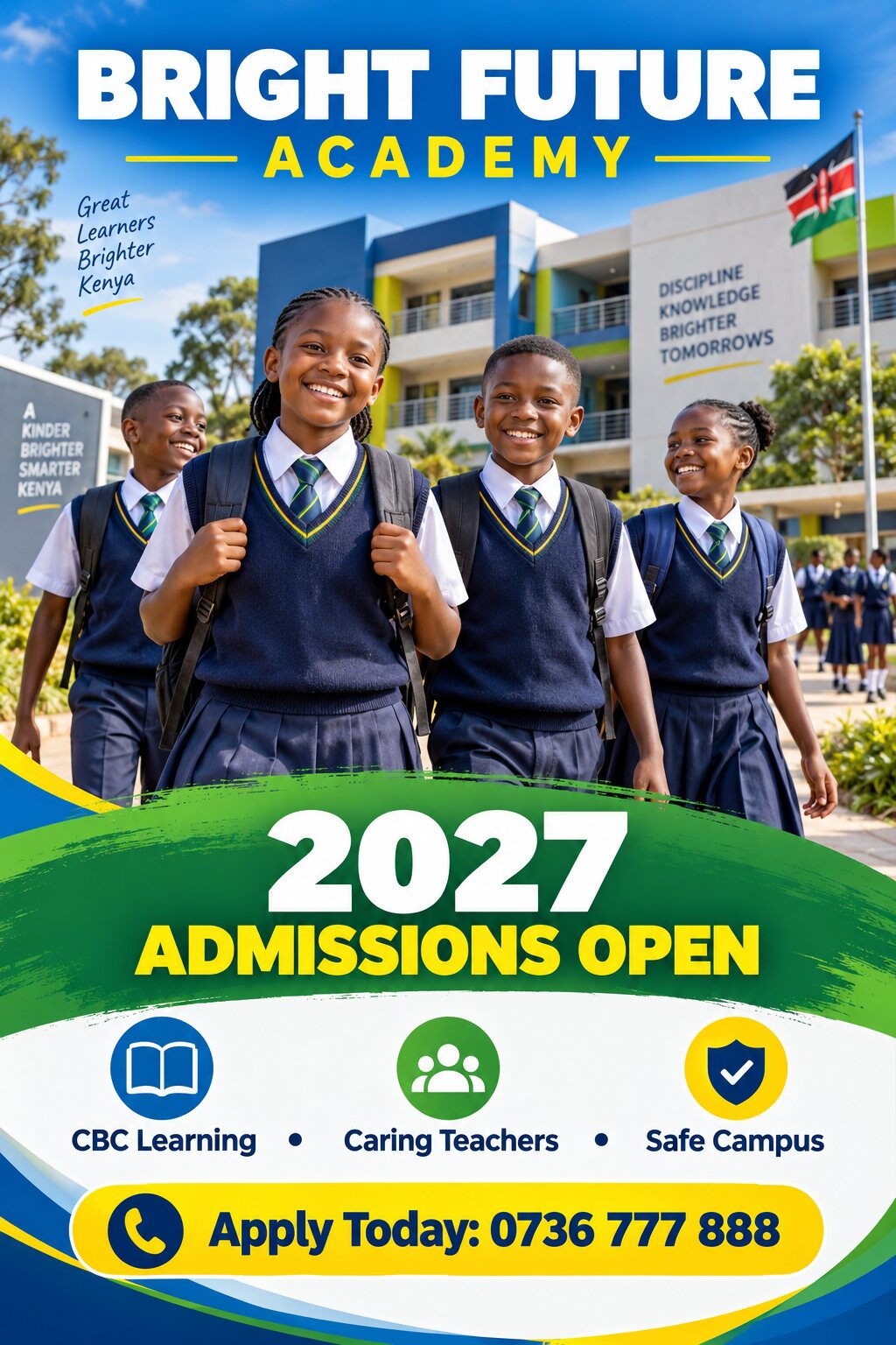 School Admissions poster sample